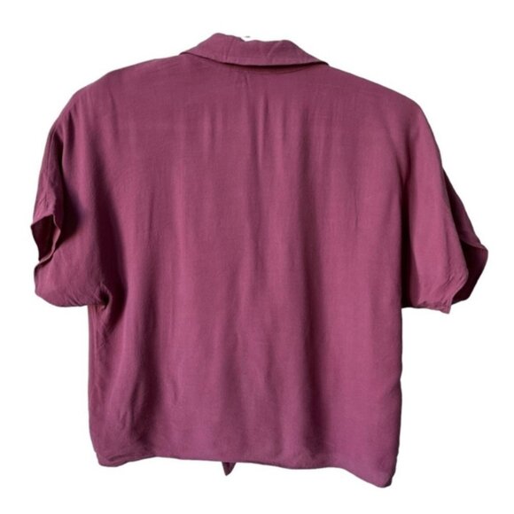 Wilfred Free Tie Front Mauve Button Up Blouse XS - Picture 3 of 10